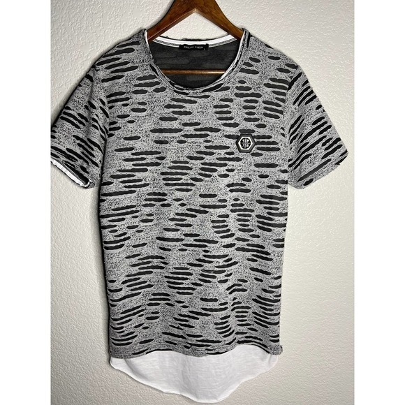 Philipp Plein Women's Distressed Shirt Sz L - Picture 1 of 5